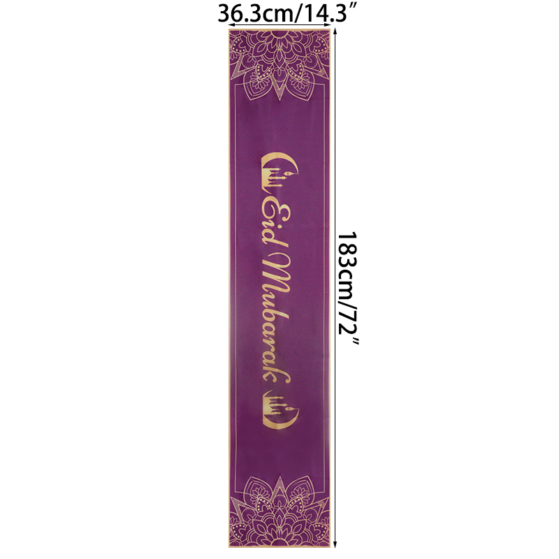 Eid Mubarak Tafelloper Tafelkleed Ramadan Kareem Eid Al-Fitr Decoratieve Tafelkleed Cover Voor Thuis Islamitische Mubarak Party decor: B07