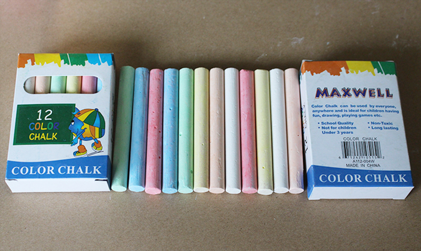 12 pcs/Box Dustless Chalk Pen Drawing Chalks For Blackboard Stationary Office School Supplies Accessories Multicolor Chalks