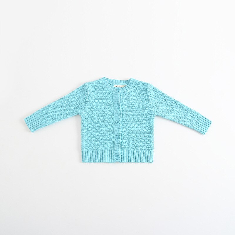 Meisjes Jongens Jas Herfst Mode baby jassen Jassen kleding Babykleertjes Gebreide Jassen Vest Kinderen Bovenkleding & Jassen: Sky Blue / 24M