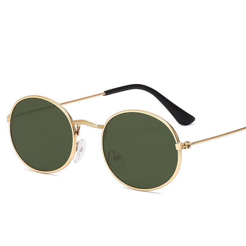 Populaire retro ronde montuur zonnebril heren zonnebril dames zonnebril klassieke metalen vorm ovale zonnebril