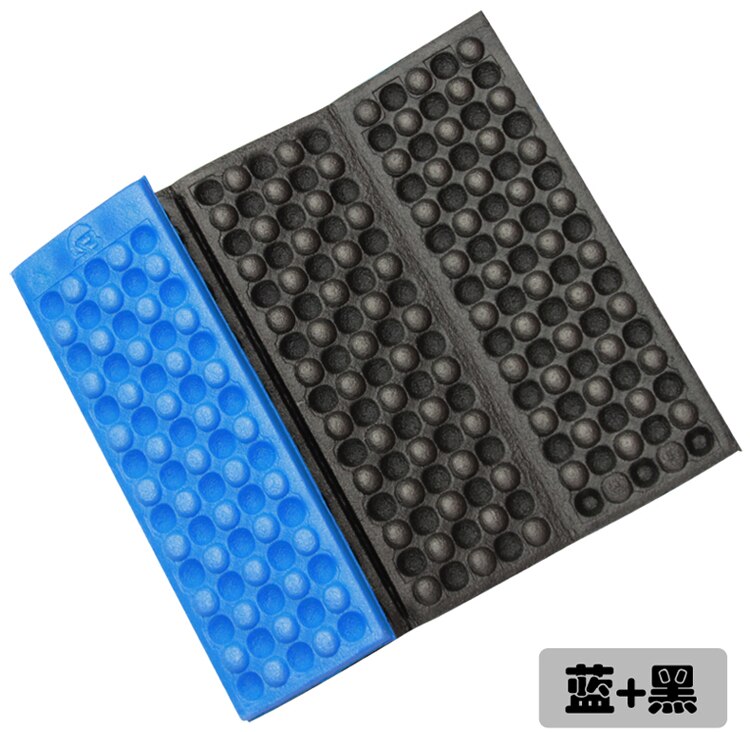 Camping Mat Outdoor Hiking Picnic Camping Seat Mats Folding Portable Cushion Beach Moisture-proof Cushion Mattress Pad: Blue black
