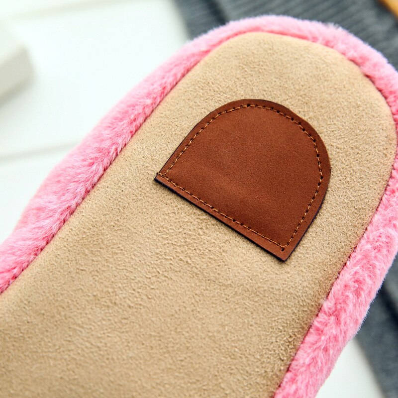 Zapatillas mujer Zapatillas interior Casa de peluche suave de algodón lindo Zapatillas Zapatos antideslizante piso casa sandalias deslizante para Mujeres para el dormitorio