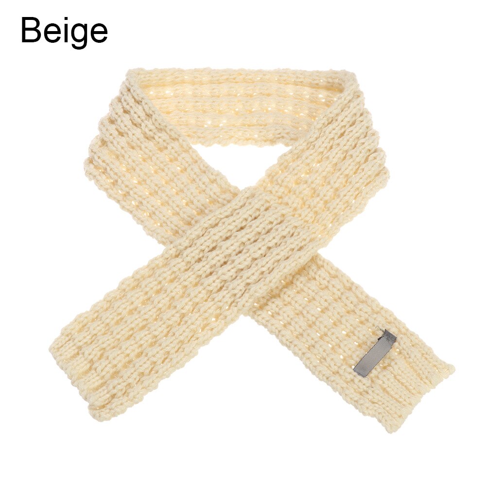 Winter warme babysjaals zachte comfortabele kindersjaals jongens meisjes halsslabbetjes kinderen gebreide kraaglus halsdoek accessoires: Beige