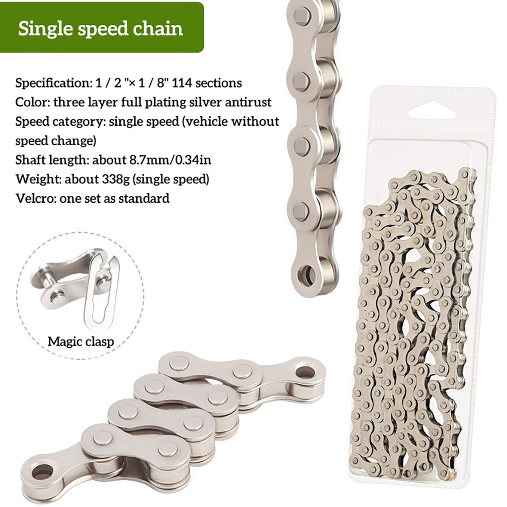 Bike Bicycle Chain 6 7 8 9 10 11 12 Speed Velocidade Electroplated Silver Chain Mountain Road Bike MTB Chains Part 116 Links