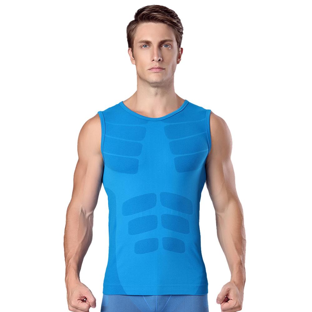 Men's Sleeveless Fitness Clothes Muscle Body Shaping Light Pressure Comfortable Breathable Quick-drying Tights Sports Vest