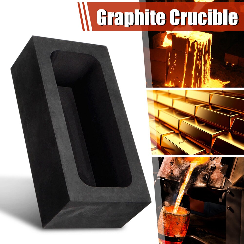 Newly 85oz Gold Large Graphite Ingot Mold Melting Casting Refining Scrap Bar Crucible