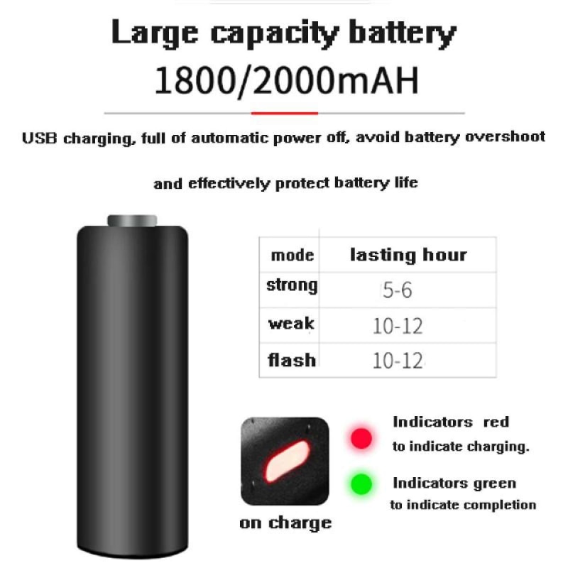 Bicycle Light Front Light USB Charging Waterproof Mountain Bike Cycling Light Safety Warning Lamp Night Riding Glare Flashlight