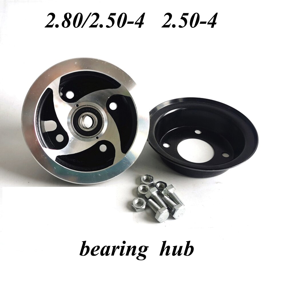 Llanta de Aleación de aluminio para patinete eléctrico, pieza de llanta de 4 pulgadas para MiNi Moto,ATV y Go Kart, 2,80/2,50-4 2,50: bearing rim