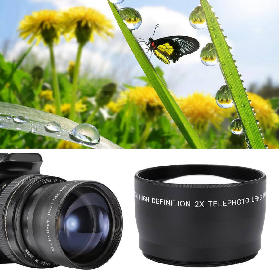 58 Mm 2X Vergroting Universele Teleconverter Telelens Voor Camera &#39;S Accessoires