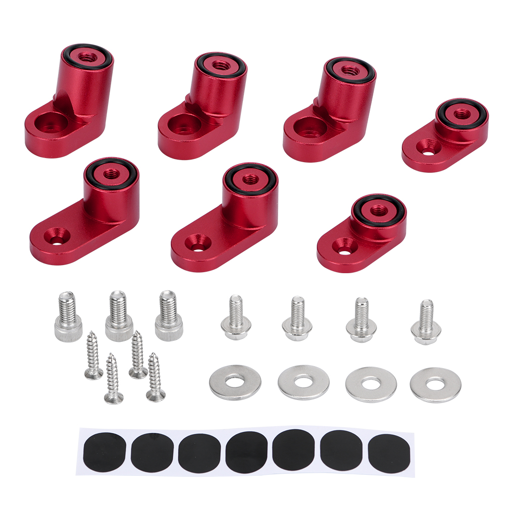 For 13-on Ford Focus ST Billet T-6061 Anodized Aluminum Bolt-on Rear Wing Spoiler Hatch Riser Lift Extension WSR03: Red