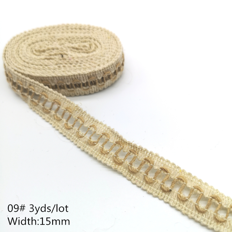 3 Meter Natürliche Jute Burlap Hessischen Jute Band Schnur Blume aufbringen Hochzeit Partei Liefert Sackleinen Band DIY Sackleinen Seil Handwerk: 09