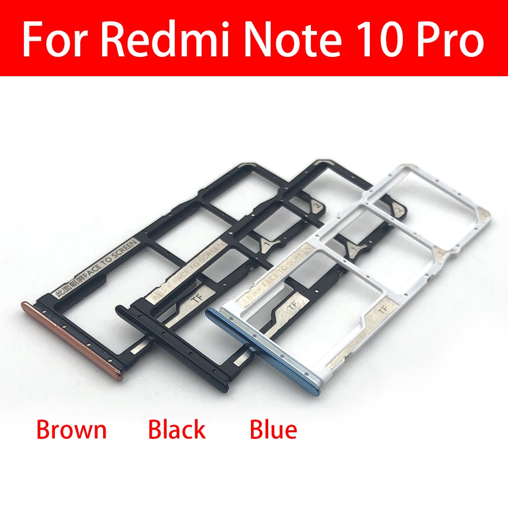 For Xiaomi Redmi Note 5 9 10 Pro 9S SIM Card Tray Socket Slot Holder Adapters Replacement Spare Parts