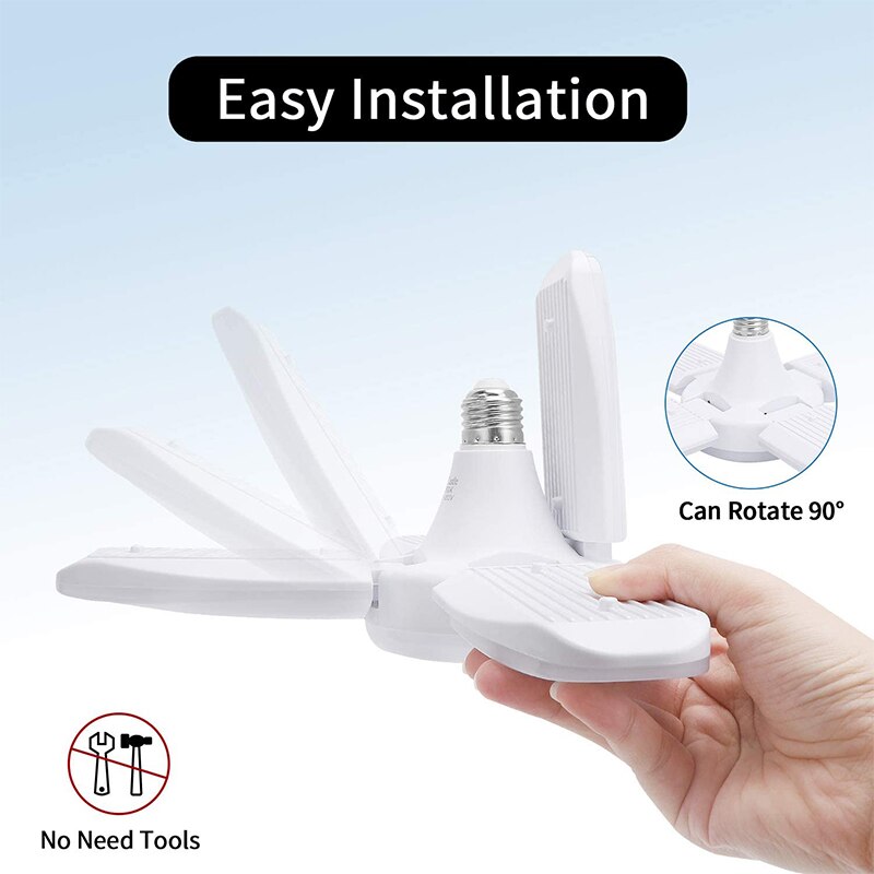 150W LED Garage Light Adjustable LED Garage Ceiling Light 8000LM 6500K Garage Lighting for Basement Warehouse Workshop