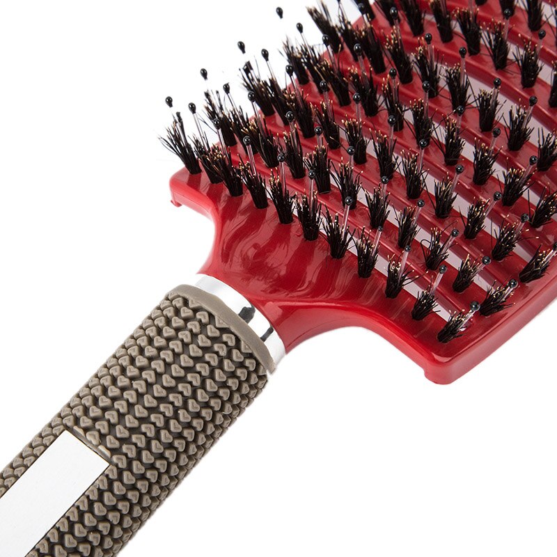 Peine para masaje del cuero cabelludo a la para mujer, cepillo de pelo húmedo rizado para desenredar, herramientas de estilo de peluquería