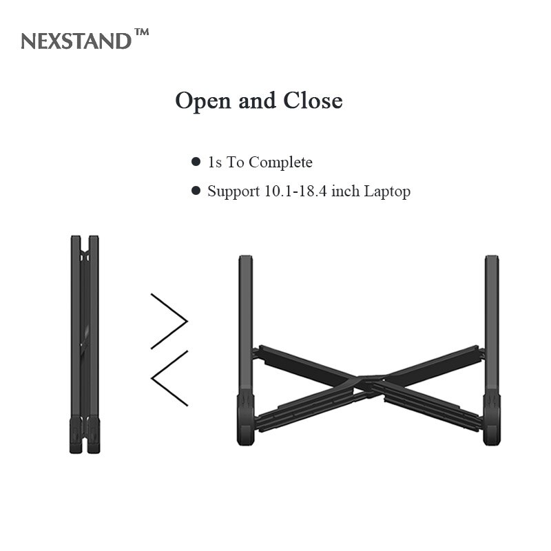 Nexstand  k7 laptop stativ sammenfoldelig bærbart laptop bord kontor ergonomisk notebook stativ holder til macbook pro laptop tilbehør