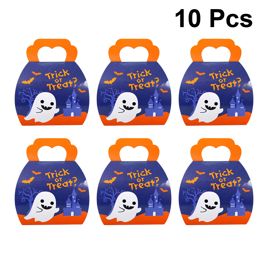 10 pièces boîtes à bonbons volant fantôme Portable Halloween fête fournitures bonbons conteneur emballage boîte bricolage boîtes à nourriture jetables