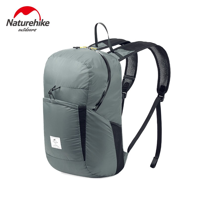 Naturehike 25L Lightweight Packable Backpack Foldable ultralight Outdoor Folding Handy Travel Daypack Bag daypack for men women: Grey