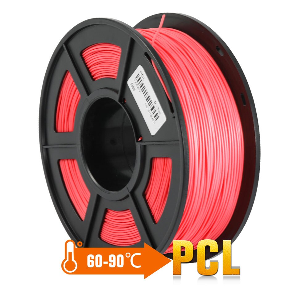 SUNLU Filament 3d PCL For FDM Printer 1.75mm 1kg Low Temperature Plastic PCL 3D Printing Materials: red PCL