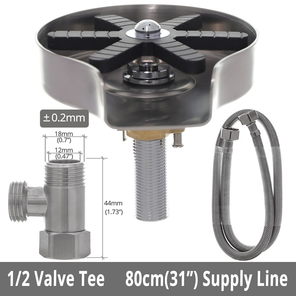 Bronze Kitchen Sink Glass Rinser, Faucet Cup Rinser for Kitchen Sinks,Bottle Washer, Kitchen Sink Accessories, Stainless Stee: black