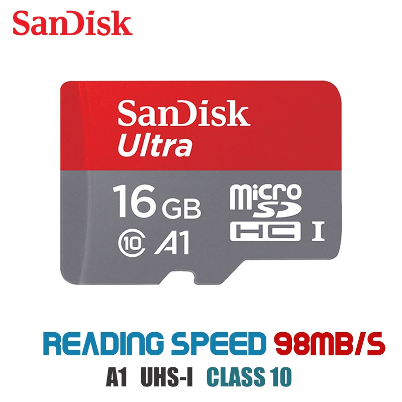 Sandisk micro sd card 16gb 32gb 64gb cartao de memoria 128gb Microsd class 10 UHS-1 256gb A1 flash memory card for Mobile phone: A1 16G