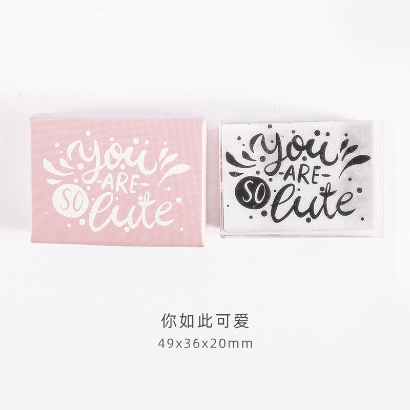 Acrylic Greeting Clear Stamping Blocks Tools Stamp for DIY Scrapbooking Crafts Cards Journal: D