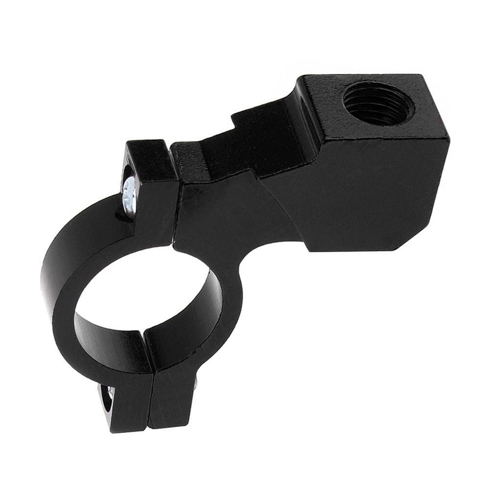 Motocicleta Rear View Mirror Bracket Mount Holder Clamp, Motocicleta Guiador Retrovisor Mirror Clamp, Rosca 10mm: Preto