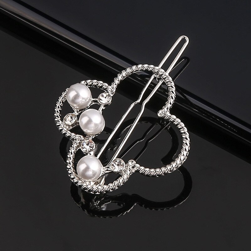 Presentes de cabelo de pérolas padrão geométrico, acessórios de cabelo para meninas, presente, 1 peça: 4