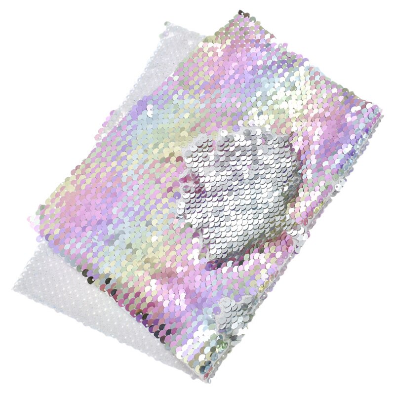 Tela A4 de lentejuelas reversibles de colores para mujer, tejido cosido para bricolaje, hecho a mano, ropa, bolso, decoración, materiales de retales