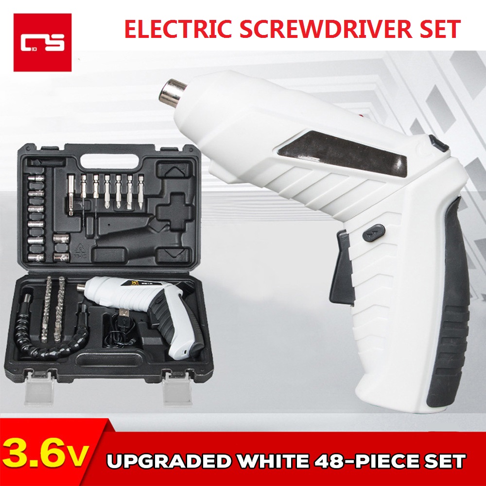 Electric Screwdriver 3.6V Portable USB Charging Cordless Battery Screwdriver Power Drill Bit Screw Driver Kit Hand Repair Tools