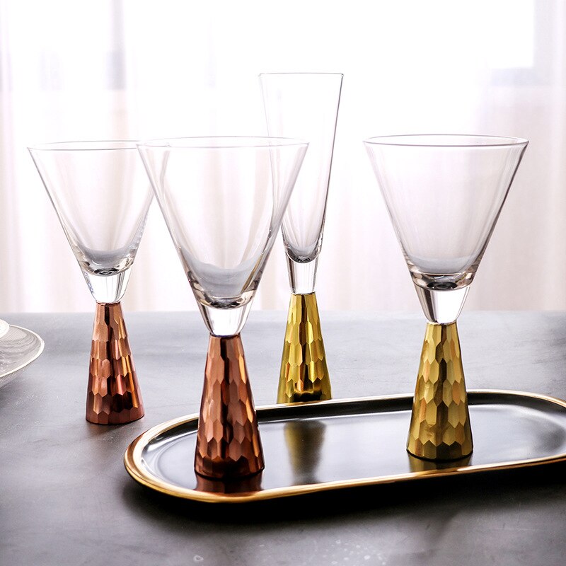 Plated Gouden Rode Wijn Glas Cocktail Glas Gouden Base Wijnglas Bar Club Wijn Set