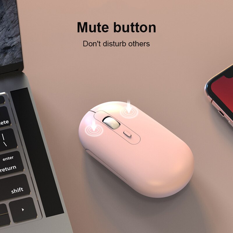 Dual Model 2.4G Bluetooth Silent Wireless Mouse Rechargeable Gaming Wireless Ergonomic Magic Mouse For PC Gamer Computer Laptop