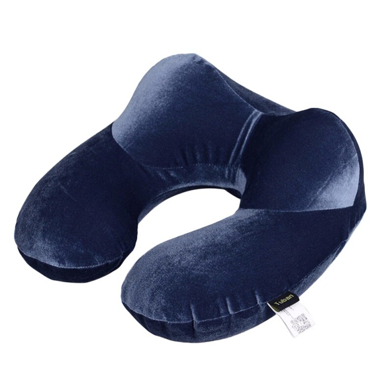 U-vorm Reizen Kussen Voor Vliegtuig Opblaasbaar Nekkussen Reizen Accessoires 4 Kleuren Comfortabele Kussens Voor Sleep Thuis Textiel: Deep Blue