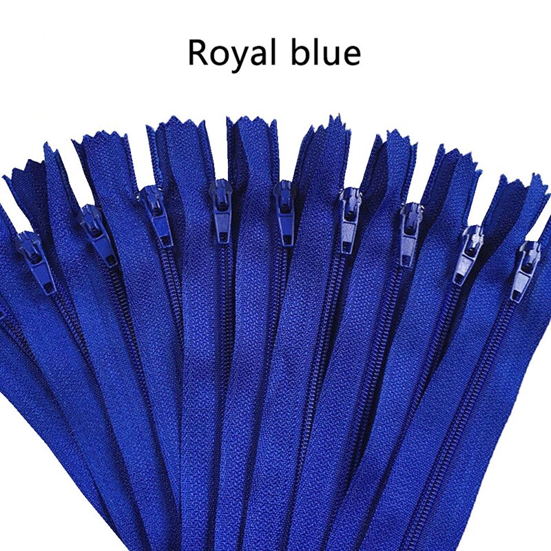 10 kpl 8 tuuman suljetut nylon vetoketjut räätälöity peitto craftter vetoketjut itse ompelemiseen kiinnitin vaatteiden ompelutarvikkeet: Kuninkaallisen sininen