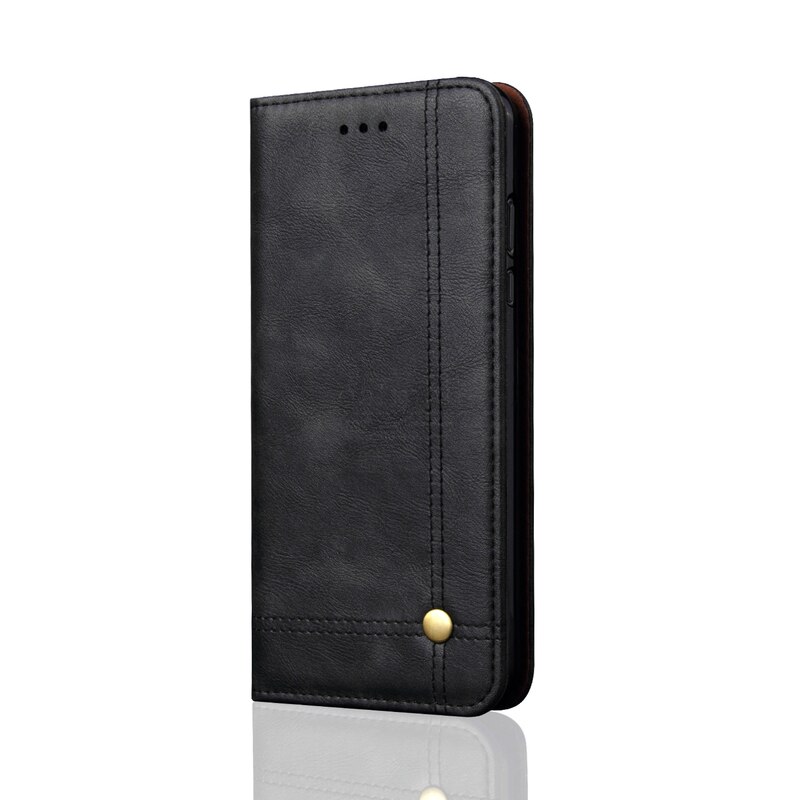 Funda magnética de cuero para teléfono móvil Xiaomi Redmi Note 10 Pro, carcasa de lujo con soporte para tarjetas, estilo Retro: for Redmi Note 10 / Black