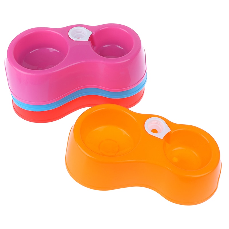 1pcs Dual Port Dog Cat Pets Automatic Water Dispenser Feeder Bowl Utensils Pet Drinking Water Feeder Bowl