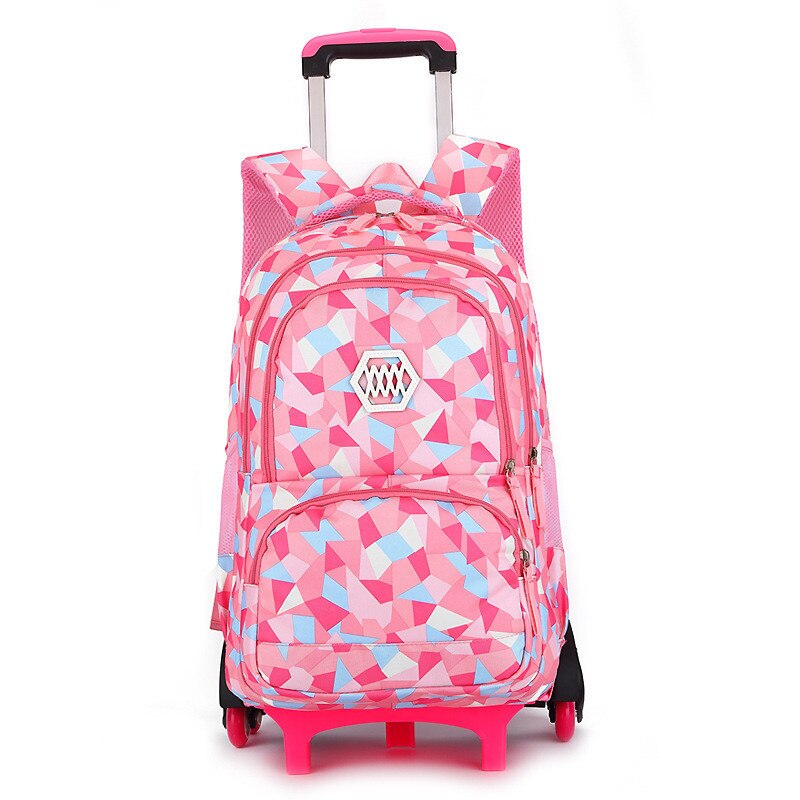 Mochila de viagem para crianças meninas do trole escola primária criança bagpacks com 6 rodas sac a dos enfant fille