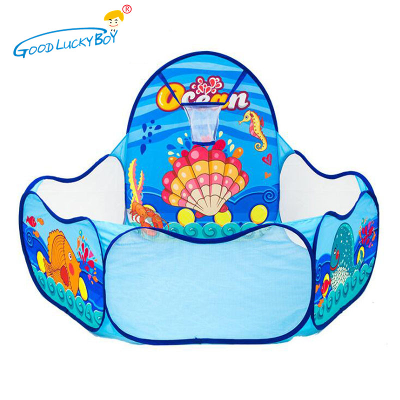 Opvouwbare Cartoon Sea World Oceaan Ballenbad Indoor/Outdoor Games Speelhuis Voor Kinderen Spelen Tent Speelgoed Wigwam Teepee baby Tent