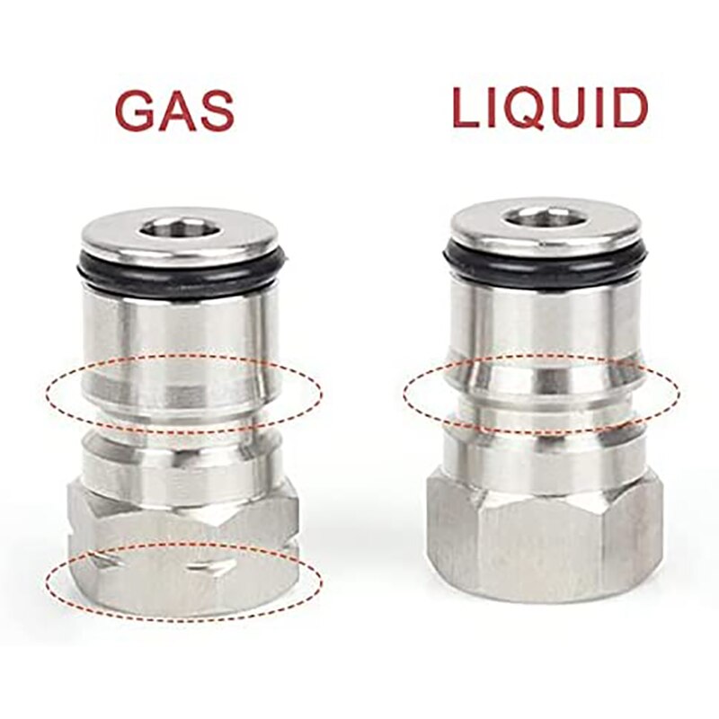 Check Valve Ball Lock Gas Connector Ball Lock Liquid Disconnect Swivel Nuts and Keg Post Adapter for Beer Home Brewing