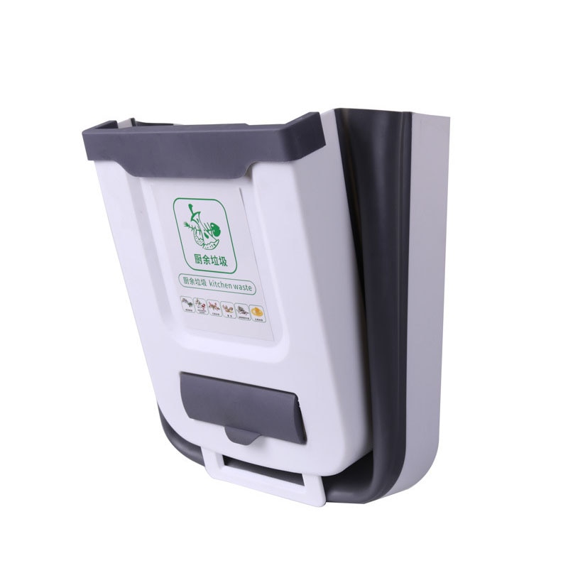 Kitchen Trash Can Foldable Portable Car Trash Can For Bathroom Kitchen Cabinet Door Wall-mounted Kitchen Storage