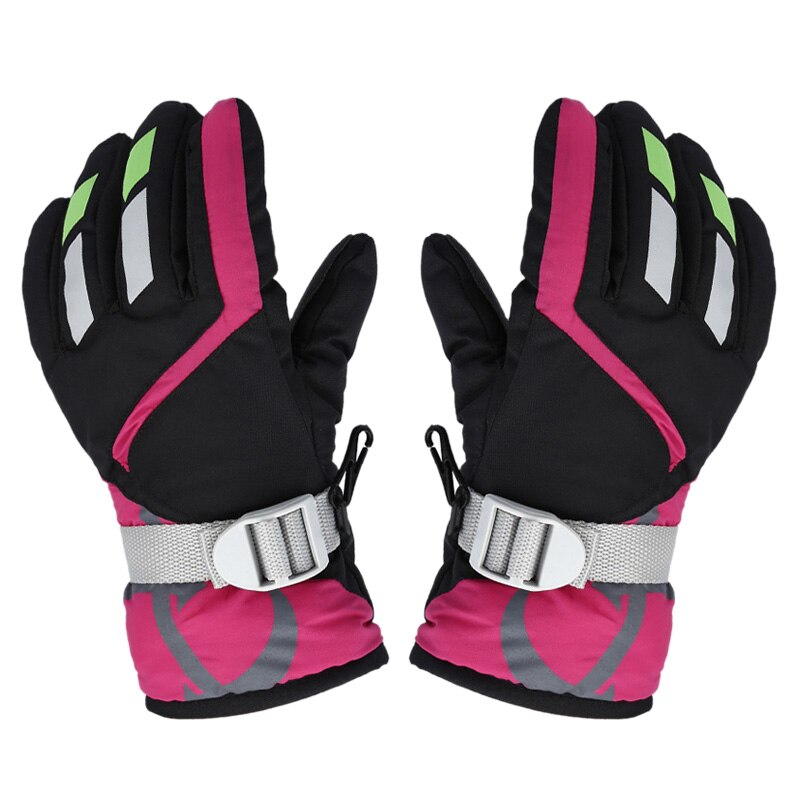 Winter Non-slip Ski GlovesWaterproof Warm Unisex Hockey Gloves Outdoor Sport Mountain Skiing Snowboard Gloves Kid Children: black gloves
