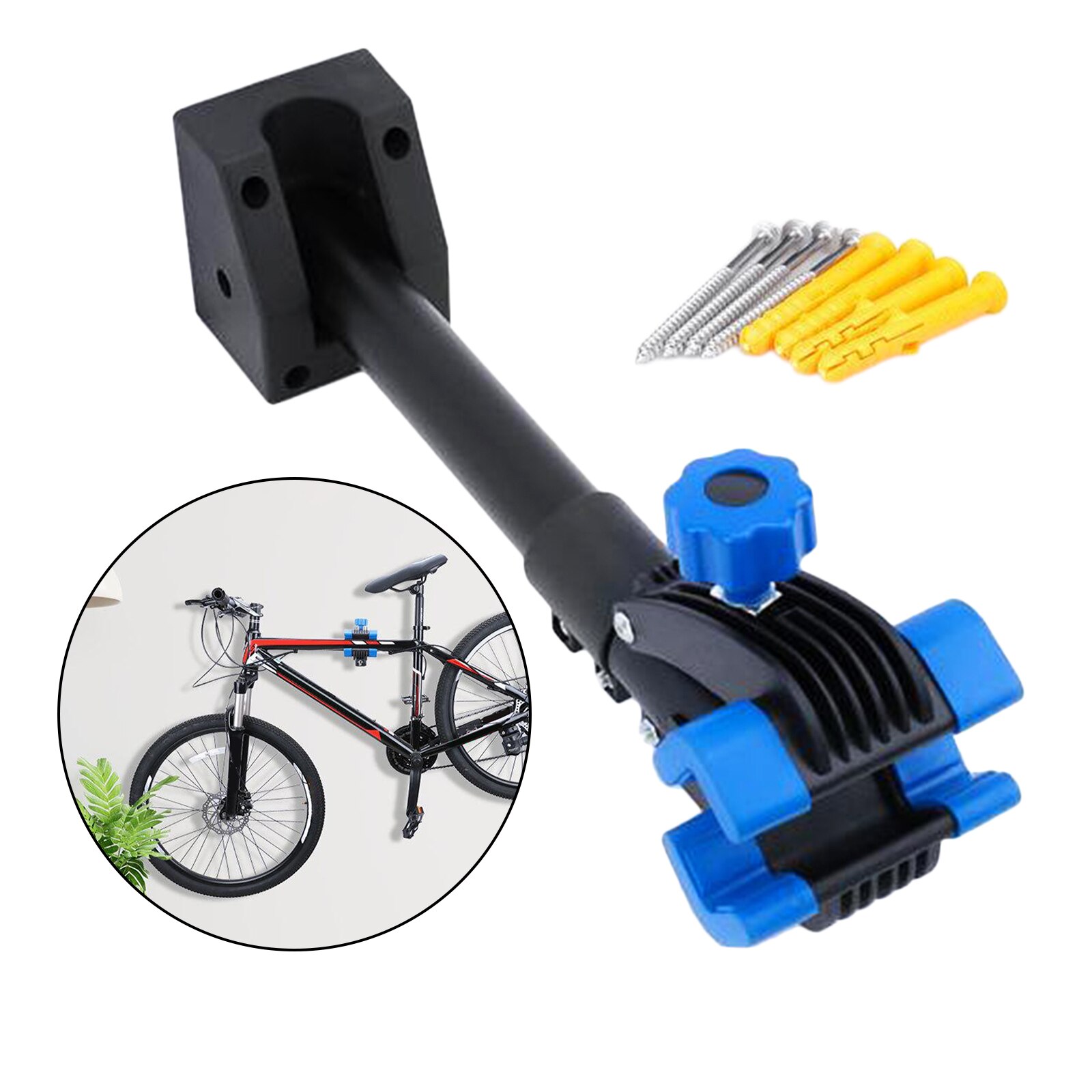 Adjustable Bicycle Wall Mount Rack Hanger Bike Repair Stand Maintenance Clamp Holder Garage Mechanic Workstand with Clamp