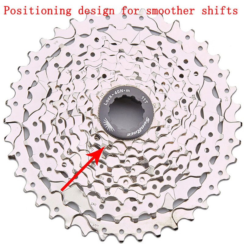 SunRace 9 Speed 11-40T Bicycle CSM990 Cassette MTB Bike Freewheel Adapter Mountain Bike Cassette