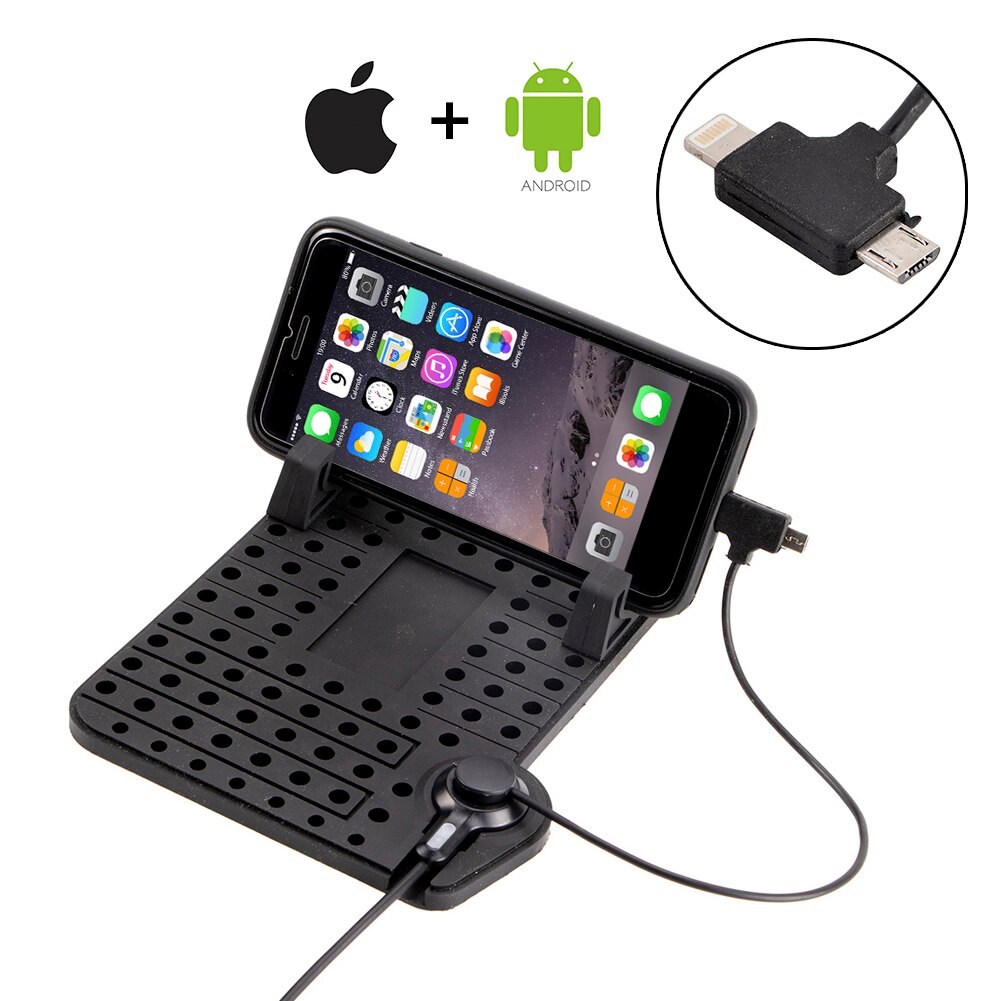 Magnetische dashboard oplaad telefoonhouder autohouder met 2 in 1 oplaadkabel