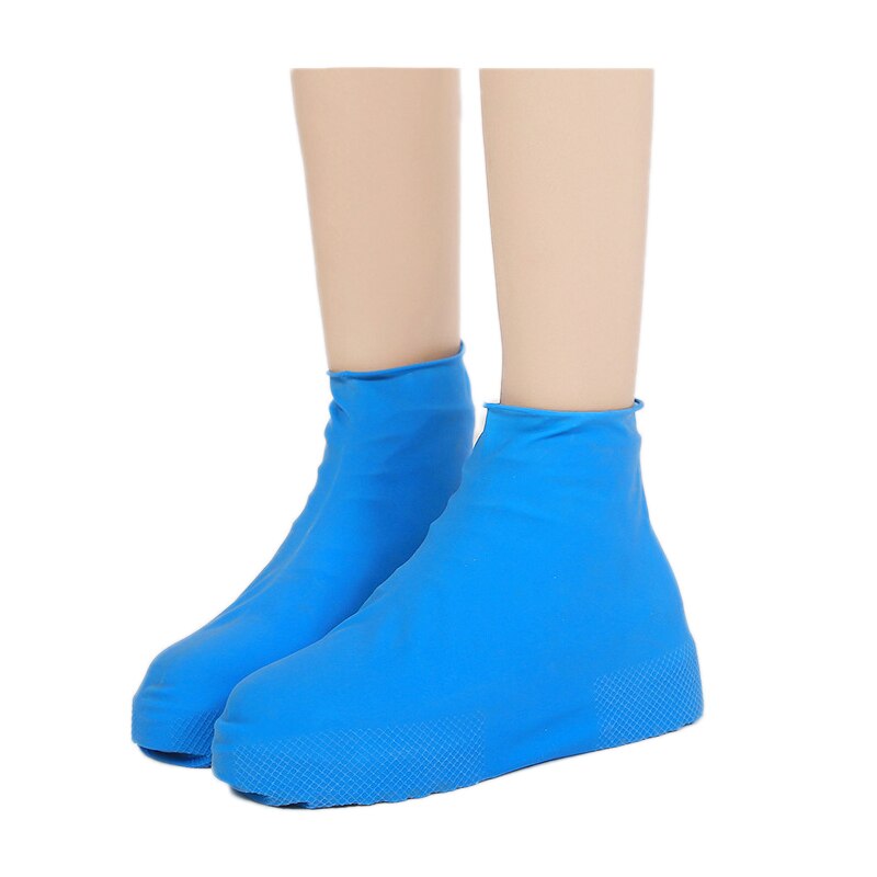 Reusable Outdoor Waterproof Rain Shoe Cover Rubber Anti Slip Rain Boot Overshoes Raincoat Silicone Insoles Shoes Camping Tools