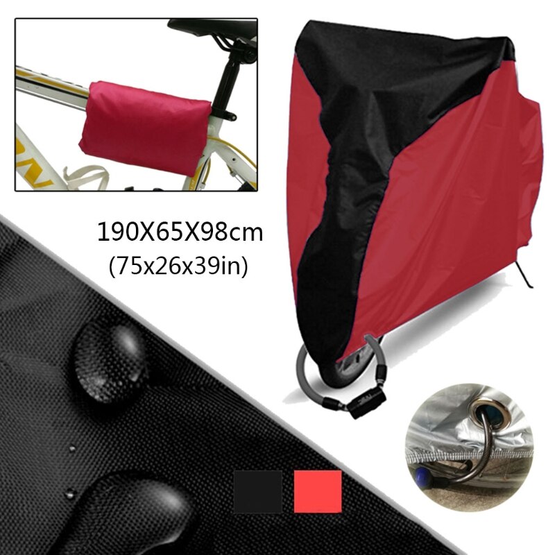 Bike Cover, 190T Outdoor Waterproof Bicycle Covers Rain Sun UV Dust Wind Proof T8WF: C-3