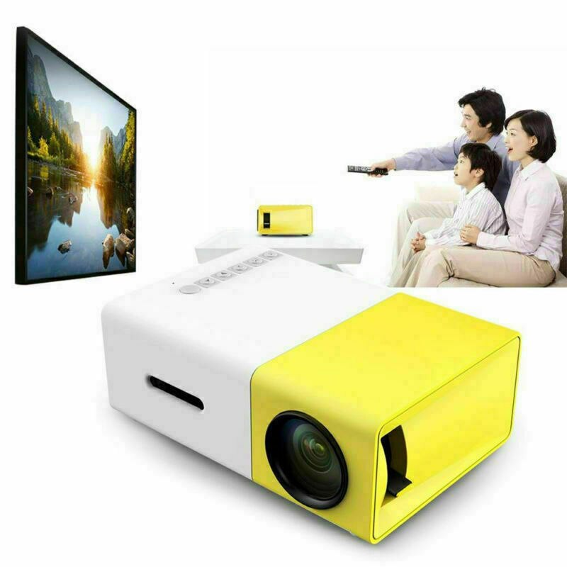 Bærbar miniprojektor  yg300 3d hd led hjemmebiograf biograf 1080p av usb hdmi 4k biograf video film