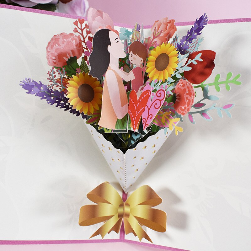 Beautiful 3D Pops Up Mom Greeting Card Mother's Day and Birthday Thanks Greeting Card for Mom Mother SCI88