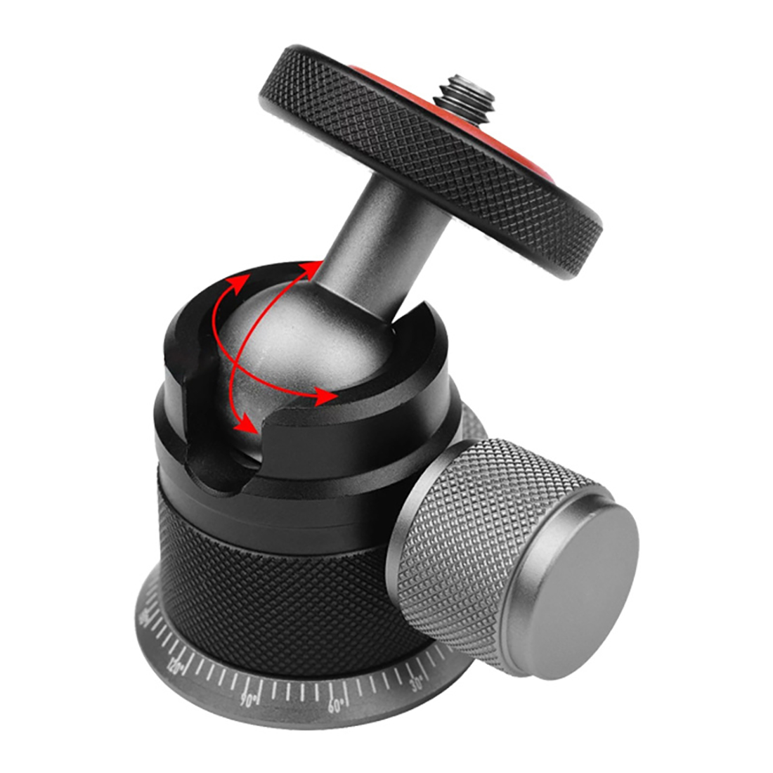 Cold Shoe Mount Mini Ball Head 360 Panoramic Monitor Holder Camera Gimbal 1/4 3/8 for Tripod Speedlite LED Bracket Adapter