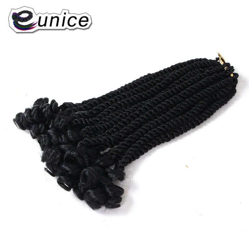 Eunice-Extensions de tresses synthétiques havane au Crochet, en Fiber de haute température, 1 pièce, 1B/27/BUG: # 1B / 6 Pcs/Lot