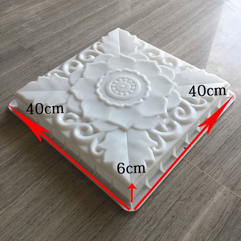 Square Antique Chinese Garden Paving Brick Ancient Town Old Blue Brick Pattern Brick Anti-skid Floor Slabs Concrete Plastic Mold: Default Title